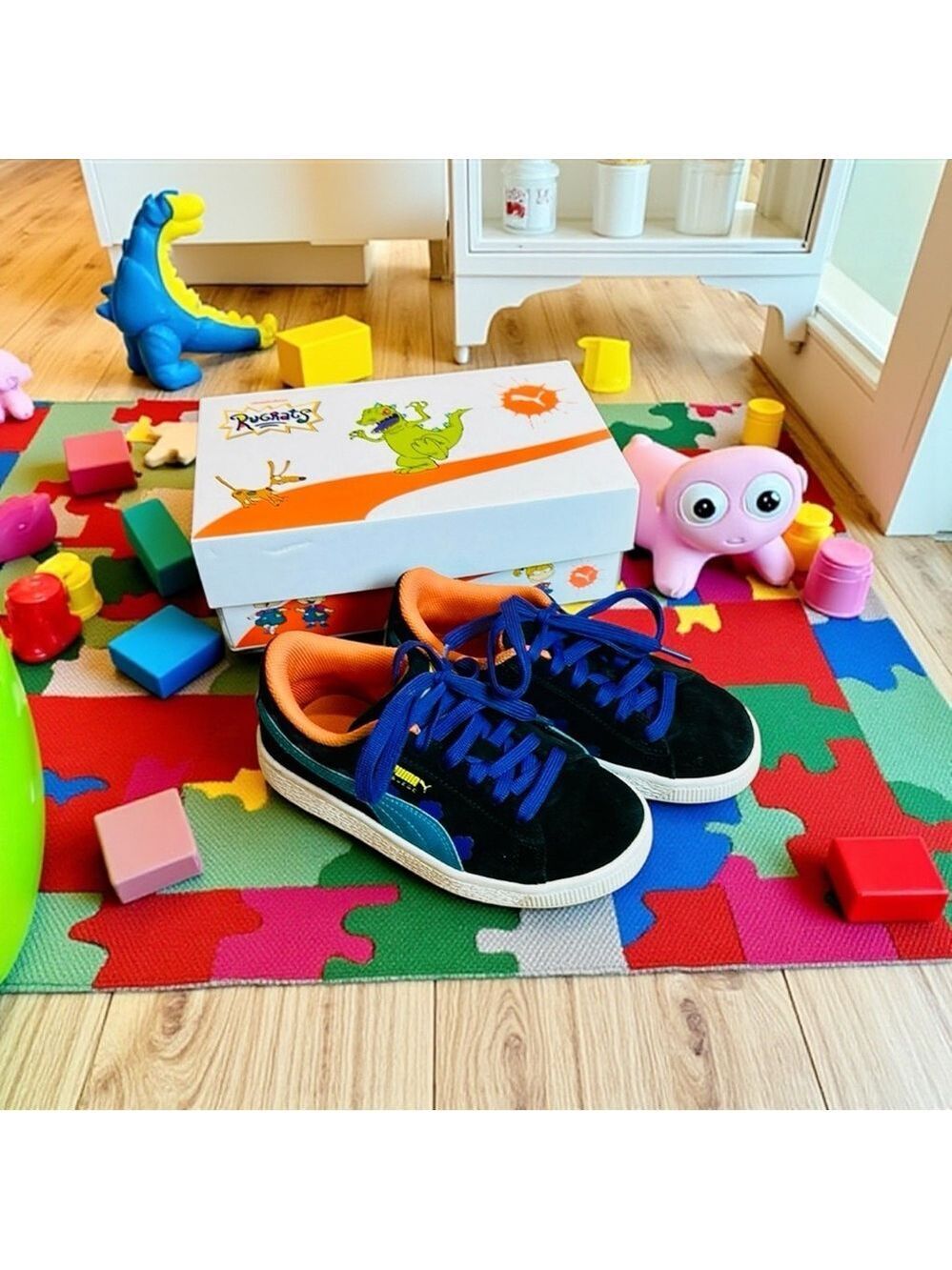 Puma x Nickelodeon Rugrats Suede Classic Unisex Little Kids Sneakers Size 2.5 - Picture 3 of 16